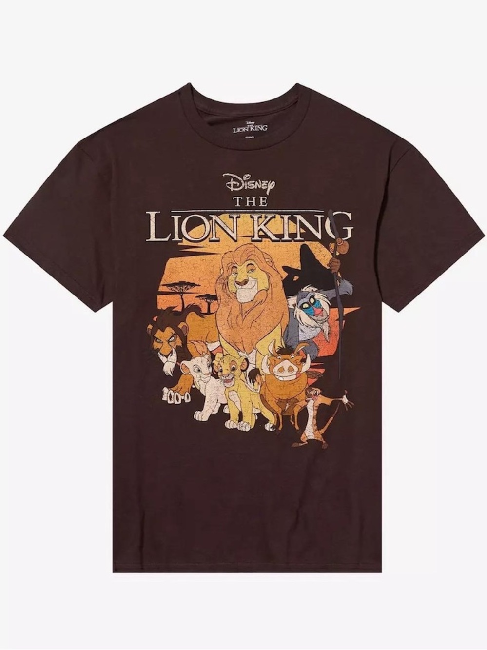 Disney Lion King Brown T-Shirt Size Small NWOT